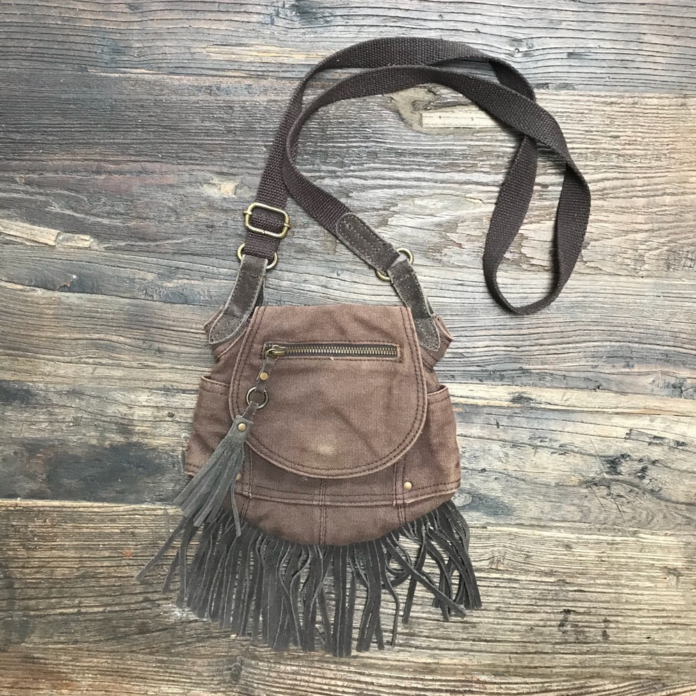 American eagle fringe bag